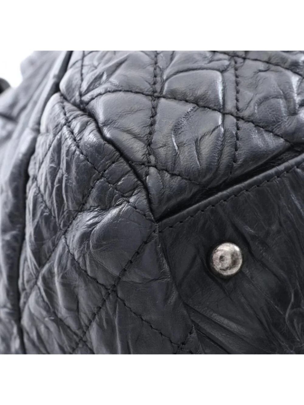 Chanel Boston Bag Coco Rider Black Calfskin